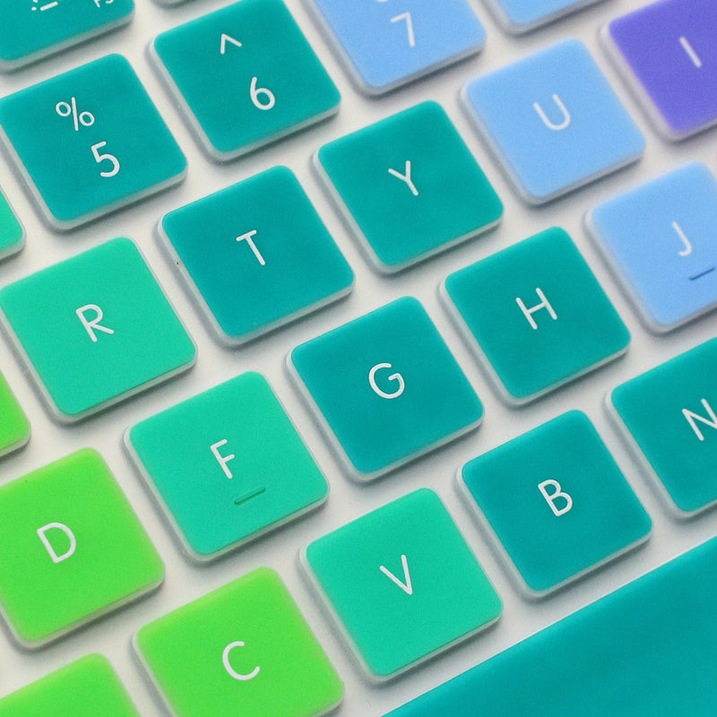 ProElife Ultra Thin Silicone Keyboard Protector Cover Skin for Apple Magic Keyboard & Magic Keyboard 2 (U.S Version, Model: MLA22L/A-A1644, Without Numeric Keypad) (Rainbow) - Image 5